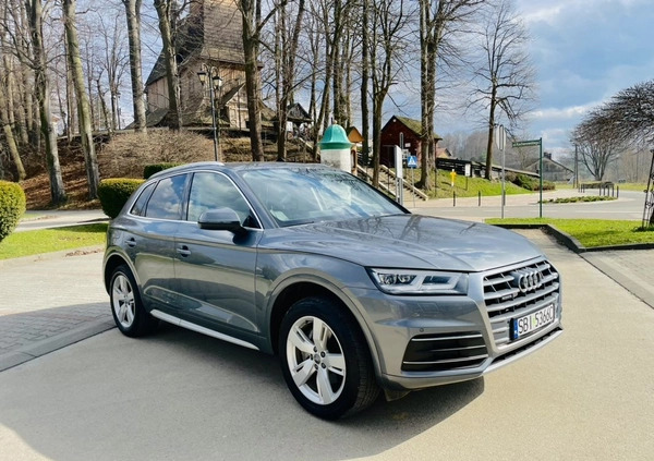 Audi Q5 cena 122800 przebieg: 65000, rok produkcji 2019 z Biała małe 667